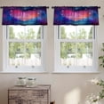 thumbnail image 2 of LALILO Kitchen Curtain Valance Man Traveler Mountain Rod Pocket Window Curtain 52"x 18" Set of 2, 2 of 7