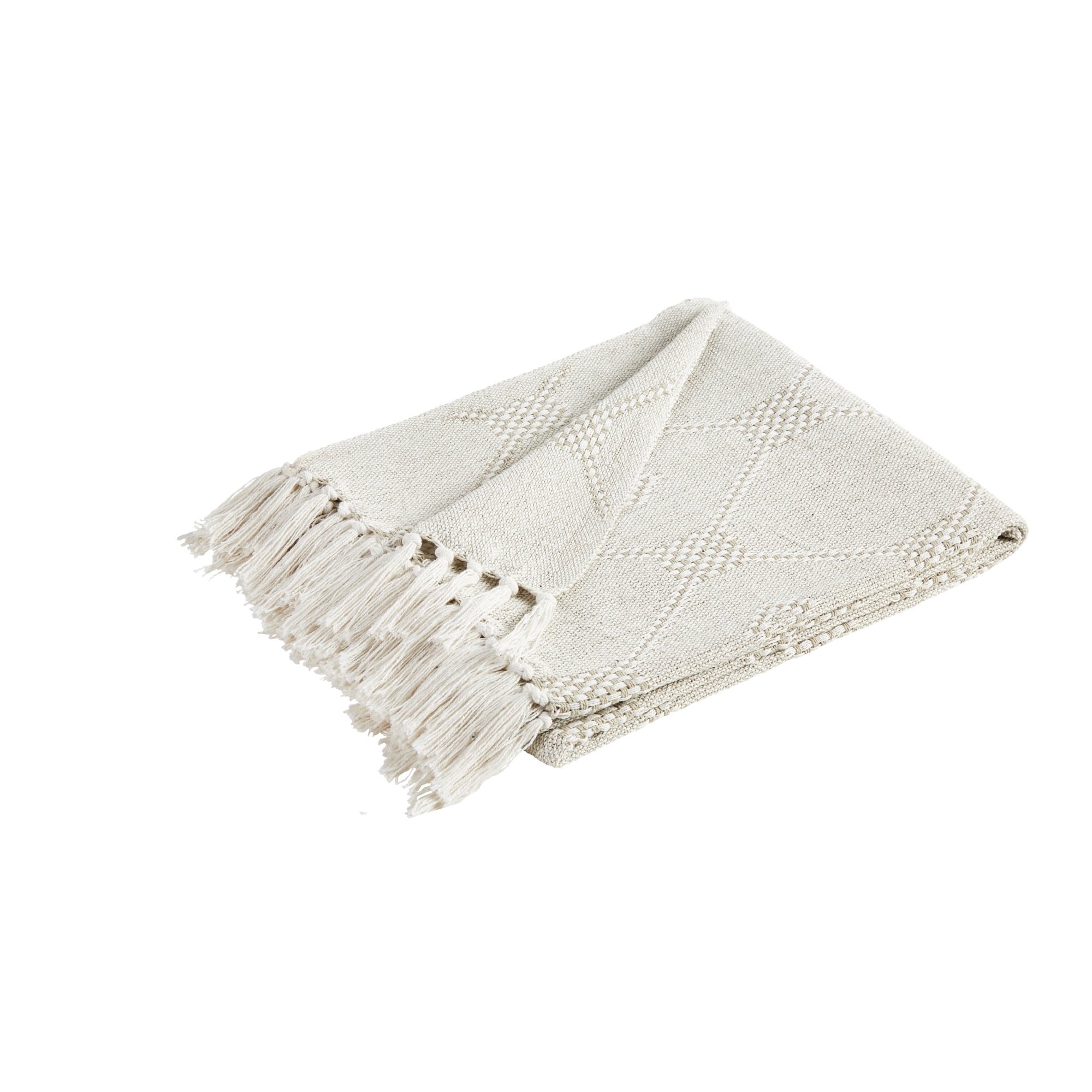 Modern Threads Feather Gray Chester Cotton Adult Throw Blanket, 50" x 60" (2 Pack)