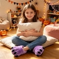 thumbnail image 6 of TKKCS Boys Girls Claw Plush Slippers Monster Paw Soft Warm Non‑Slip Winter Indoor House Slippers Purple 7-12 Years, 6 of 7