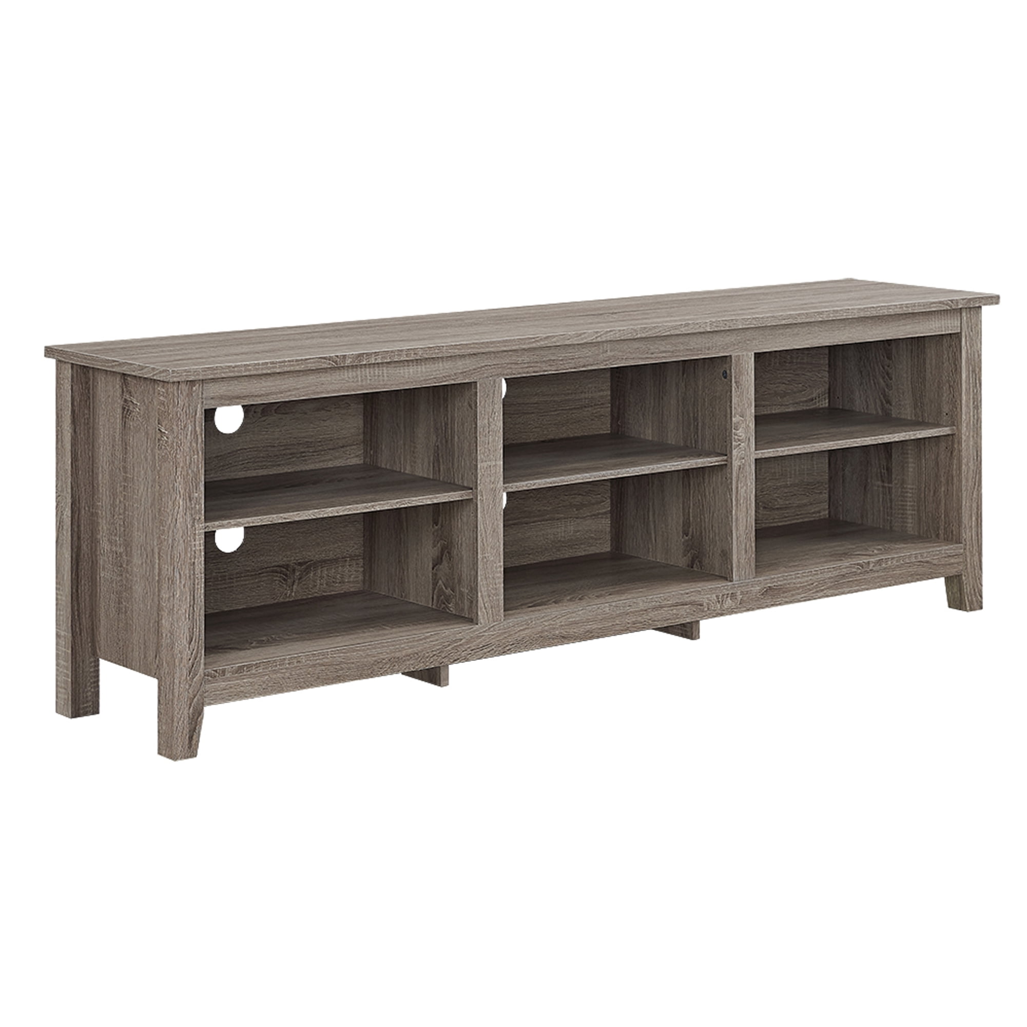 Woven Paths Open Storage TV Stand for TVs up to 80", Driftwood