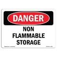 thumbnail image 1 of SignMission OS-DS-A-1218-L-2341 12 x 18 in. OSHA Danger Sign - Non Flammable Storage, 1 of 1