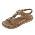 thumbnail image 4 of AXXD Yellow Beach Sandals for Women Comfort Flat Summer Beach Mothers Day, 4 of 4