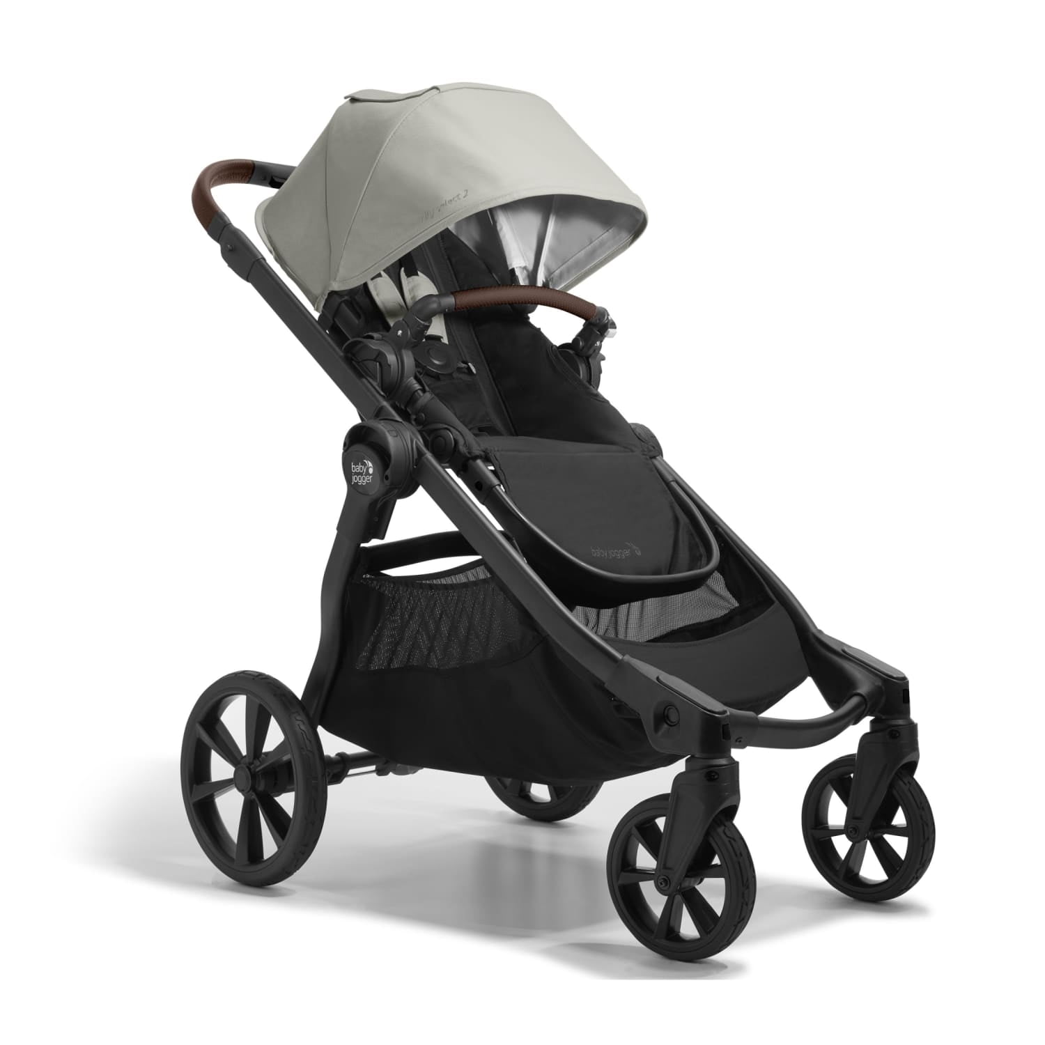Baby Jogger City Select 2 Single-to-Double Modular Stroller, Eco Collection, Frosted Ivory