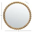 thumbnail image 3 of SAFAVIEH Pace 30 in. Geometric Round Mirror, Burnt Brass, 3 of 5