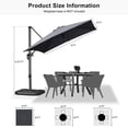 thumbnail image 3 of PURPLE LEAF Parasol Carré Déporté 8x8 Pi pour Terrasse Extérieure, Grand Parasol Suspendu en Aluminium avec Rotation à 360°, Réglable, pour Jardin et Piscine, Gris, 3 of 8