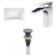 thumbnail image 1 of American Imaginations 23.75-in. W 1 Hole Ceramic Top Set In White Color - Drain Incl. AI-32460, 1 of 9