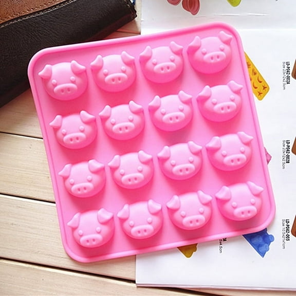 Pig Shape Chocolate Mold Cake Decoration Silicone Jelly Candy Ice Mold COLDU WL