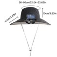 thumbnail image 3 of Men's Solar Powered Rechargeable Fishing Hat With Fast Drying and High Speed Fan For Outdoor Activity Fishing Headwear Light gray, 3 of 4