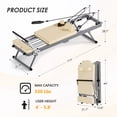thumbnail image 2 of FASTES Foldable Pilates Reformer Machine for Home Gym,78" Balanced Body Pilates Exercise Equipment with Jump Board, White, 2 of 8
