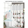 thumbnail image 4 of No Hook Shower Curtain with Snap in Liner,Vintage Musical Instrument Waterproof Bath Curtain Double Layers with See Through Top Window,Cartoon Guitar Bass Hotel Shower Curtains 36x72in, 4 of 9