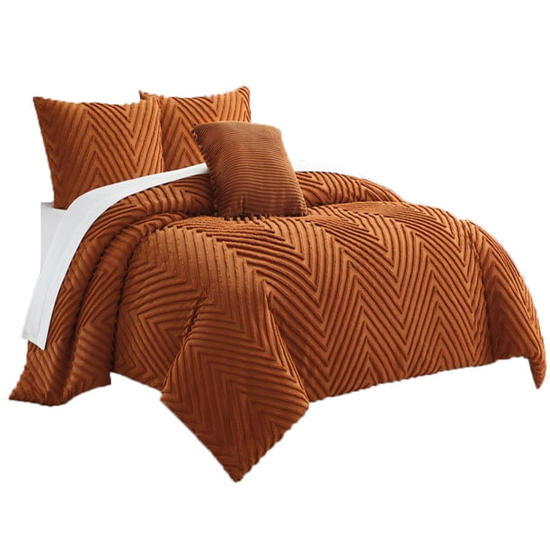 Set de Edredón Completo 4 piezas, Suave y Cálido, Matrimonial Queen Size, Vintage Kyuden Home