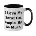 thumbnail image 2 of Inspire Korat Cat, I Love My Korat Cat. People, Not So Much, Holiday Two Tone 11oz Mug For Korat Cat, 2 of 2