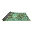 thumbnail image 2 of Ahgly Company Indoor Square Persian Turquoise Blue Traditional Area Rugs, 4' Square, 2 of 4