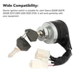 thumbnail image 2 of AM879479, Long Lifespan Starter Ignition Switch Easy To Use Quck Response Aluminium Alloy With Key For  2025R 2027R 2032R, 2 of 7