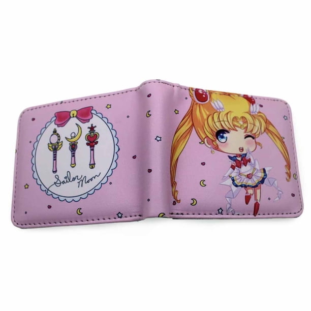 Cartera de piel sintética con personajes de anime de Sailor Moon Tsukino Usagi