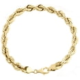 thumbnail image 2 of 10K Yellow Gold 8mm Solid Diamond Cut Rope Link Bracelet Lobster Clasp 9 Inch, 2 of 8