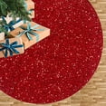 thumbnail image 1 of Falda de árbol de Navidad FUHSY de terciopelo rojo de 53 cm de diámetro, 1 of 8