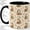 Black, variant on Reading Owl Accent Mug, 11oz Ceramic Coffee Cup for Book Lovers