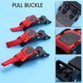 thumbnail image 5 of 3x Plastic Motorcycle Helmet Speed Clip Chin Strap Quick Release Pull Buckle New Black+red, 5 of 5