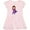 Ballerina Pink, variant on Inktastic Superhero Girl, Brown Hair, Cute Girl, Purple Cape Girls Toddler Dress