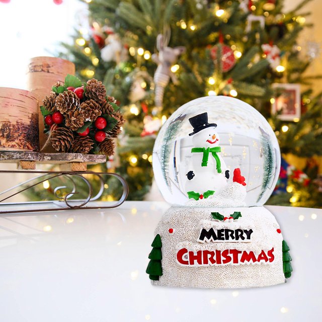 Globo de Nieve navideño brillante de cristal para niños Perfecl Decoración de Hogar Año nuevo