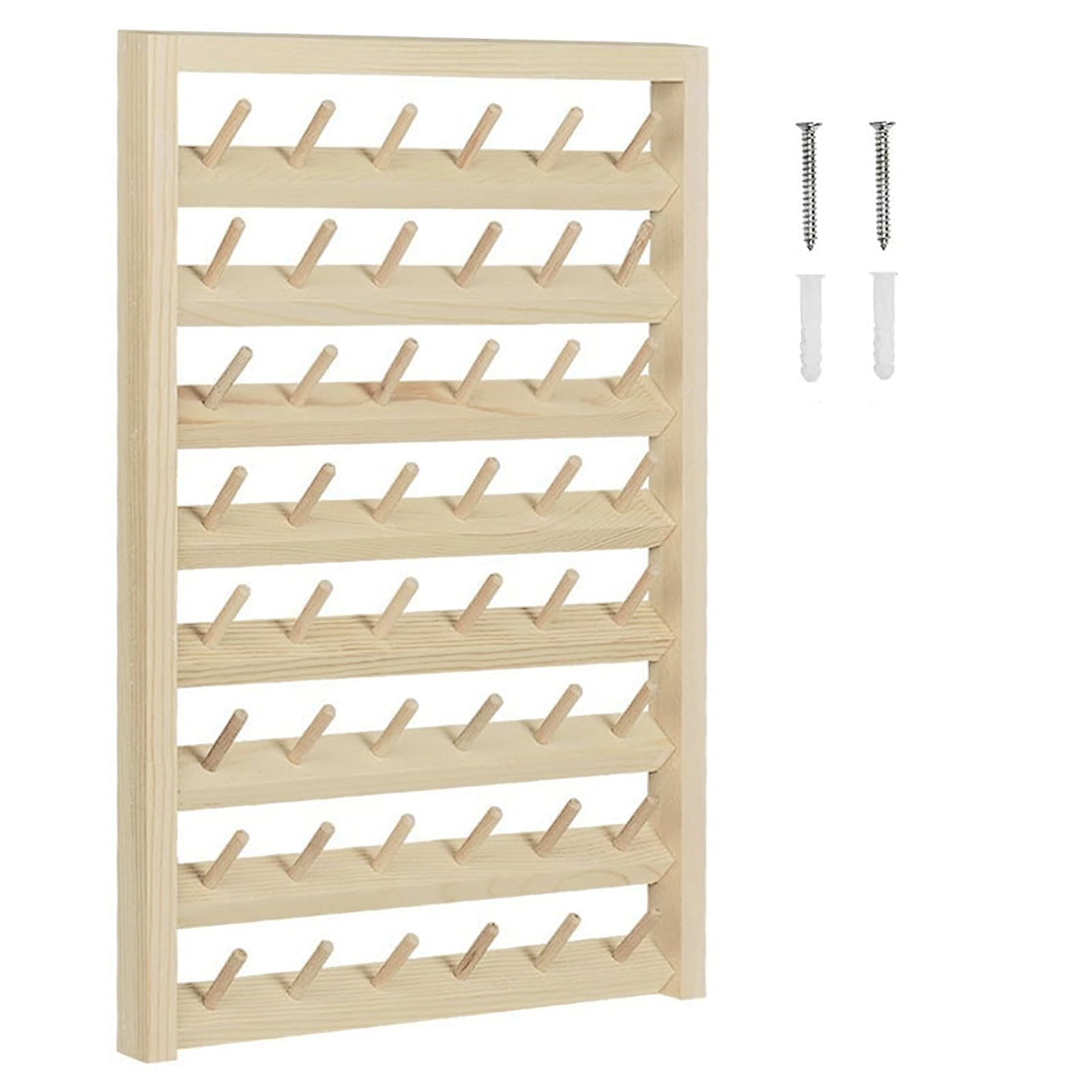 120 Spool Wood Thread Cone Holder Rack Organizer For Sewing Quilting 
