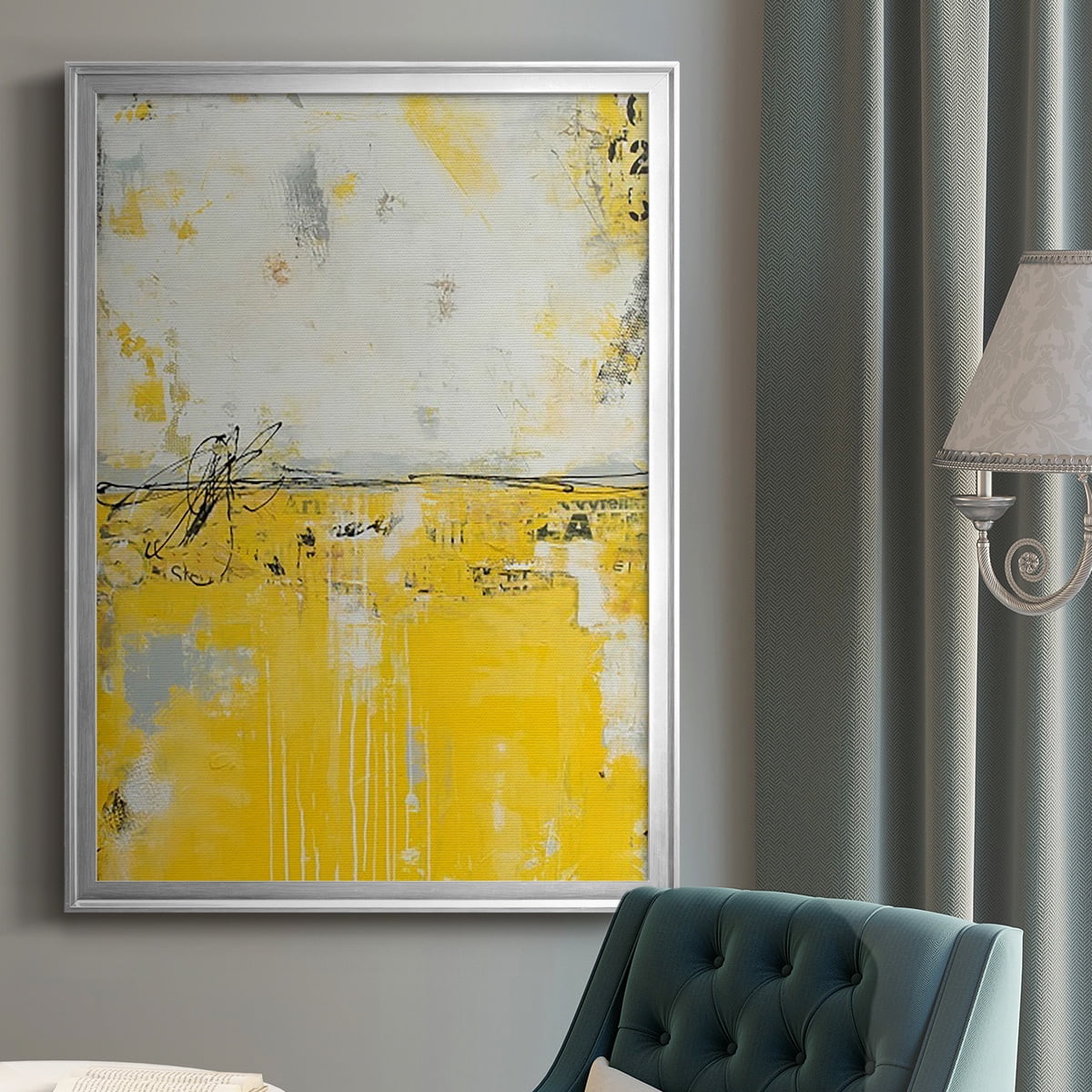 Yellow Bound Premium Framed Print, in Gold, Black, or Silver - Ready to Hang