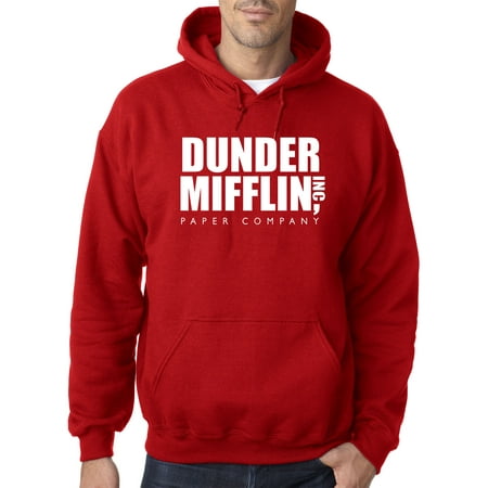 Gothic Adult Sweatshirt - New Way 872 - Adult Hoodie Dunder Mifflin Inc Paper Company Office Logo Sweatshirt Small Red