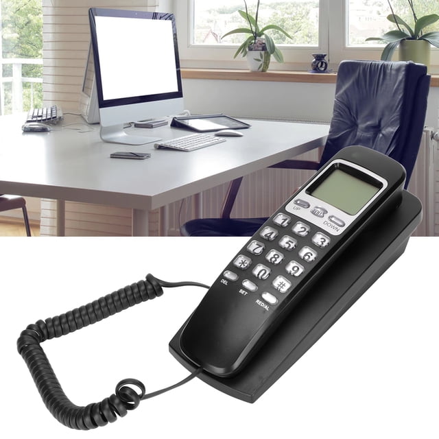 Teléfono Colgante de la Pared, Calendario LCD Pantalla Teléfono Con Cable Multifuncional Con Botones para la Oficina
