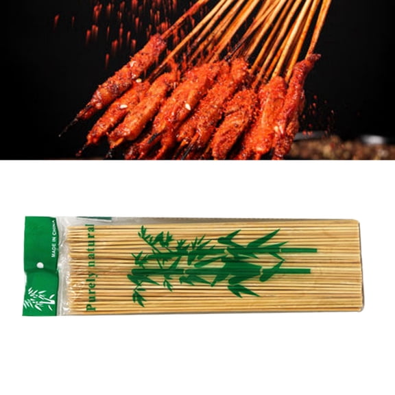 Brochetas de bambú Jadeshay naturales desechables para barbacoa