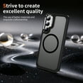 thumbnail image 4 of Dteck Magnetic Case for Samsung Galaxy S24 Plus / S24+ Compatible with MagSafe & Magnetic Car Phone Mount, Slim Translucent Matte Shockproof with Anti-Fingerprint Phone Case 6.7",Black, 4 of 9
