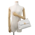 thumbnail image 4 of Pre-Owned CHANEL Chain Shoulder Bag with Coco Mark and Matelasse Calfskin Leather...., 4 of 14