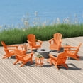 thumbnail image 3 of WestinTrends Dylan 12 Piece Outdoor Adirondack Chair With Ottoman And Side Table, Orange, 3 of 16