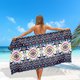 thumbnail image 1 of Toalla de playa rectangular Toalla de fibra fina Esterilla de playa Toalla de baño Chal Absorbente de agua Portátil y de secado rápido Para todas las estaciones Tamaño universal Lo suficientemente, 1 of 9
