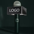 thumbnail image 3 of 1 soporte profesional para logotipo de entrevista, protector de micrófono (negro), 3 of 8