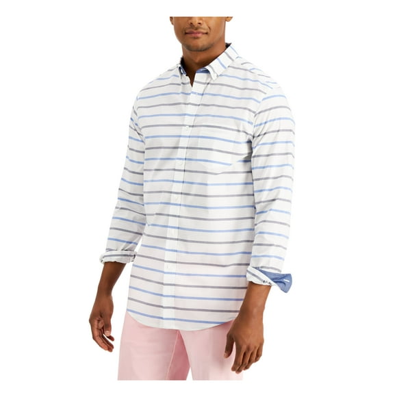 CLUBROOM Chemise Extensible à Rayures Blanches pour Hommes S