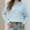 Blue, variant on Lilgiuy Women's Winter Print Half Turtleneck Long Sleeved Loose Sweater for Tennis Golf