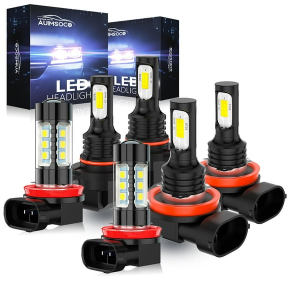 For Ford EcoSport 2018 2019 2020 LED Headlight 9005 H11 H11 Kit Super Bright Bulbs, Cool White High Power Lamps, High Low Beam   Fog Light, 40W 4000LM 6000K, Easy Install