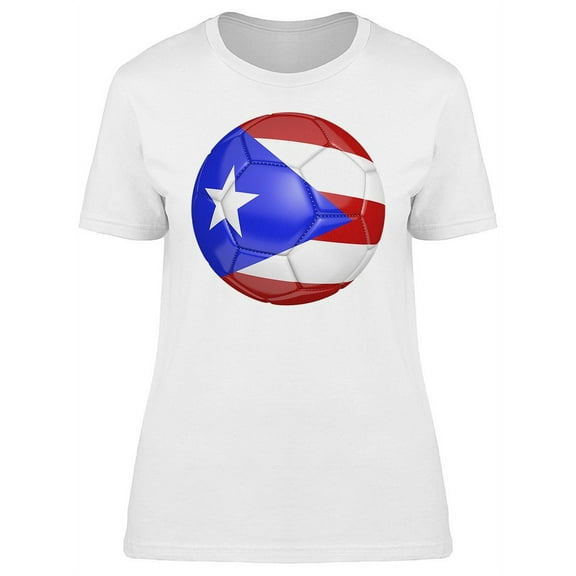 Football Puerto Rico T-Shirt Women -Image by Shutterstock, Female Large