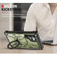 thumbnail image 3 of Compatible with Samsung Galaxy S24 Ultra Case Magsafe Stand Heavy Duty Case for Men Women Magnetic Shockproof Protective Ostand Green, 3 of 5