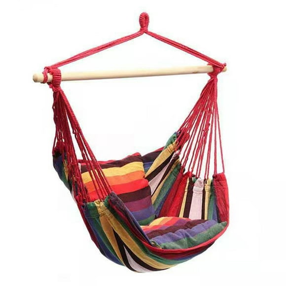 Oubit Hammock Swing Chair,Hammock Chair Canvas Portable Hammock Chair Hammock Swing Seat Luxury Finish