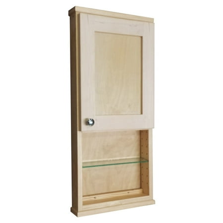 WG Wood Providence 15 25W x 37 5H in Surface Mount Medicine Cabinet with 12 in Open Shelf