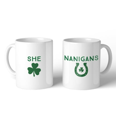 Shenanigans Best Friend Matching Coffee Mugs 11oz Funny Irish