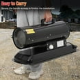 thumbnail image 7 of Trilenars 8WBTU Forced Air Diesel Heater & Kerosene Heater,Torpedo Space Heater with Thermostat Temperature Control,Portable for Garage and Construction Site,Black, 7 of 7