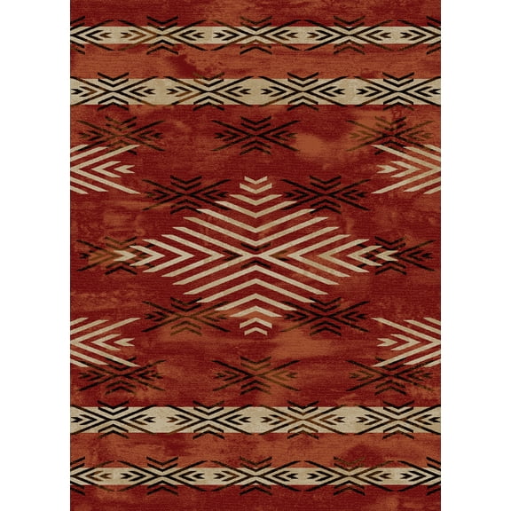 Granite Falls Arroyo Red Area Rug 2'x8'