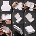thumbnail image 3 of 100pcs Kraft Paper Gift box Mailing boxes Folding boxes Rectangle White 8x6x2cm, 3 of 4