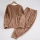 thumbnail image 1 of TaTaai Cozy Flannel Pajama Set for Women， Winter Warm Sleepwear with Elastic Waistband， Soft Plush Long Sleeve Loungewear for Indoor Wear Gift, 1 of 6