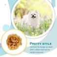 thumbnail image 3 of Inteprter Abalorios para perros, flor, perla, gasa, pajarita para gatos, banda elástica, suministros llamativos para mascotas, accesorios de Decoración oro, 3 of 6