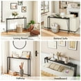 thumbnail image 2 of HOOBRO 47.2" Skinny Console Table with Power Outlets, 5.9" Behind Couch Table with Charging Station, Narrow Sofa Table, Long and Thin Table for Entryway, Living Room, Black BB15XG01G1, 2 of 12