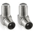 thumbnail image 4 of Adaptador de antena de TV y satélite (adaptador de antena en ángulo de 90 grados) (conector coaxial F a conector de antena IEC) Conector en ángulo para cable coaxial - Cable de antena,, 4 of 4